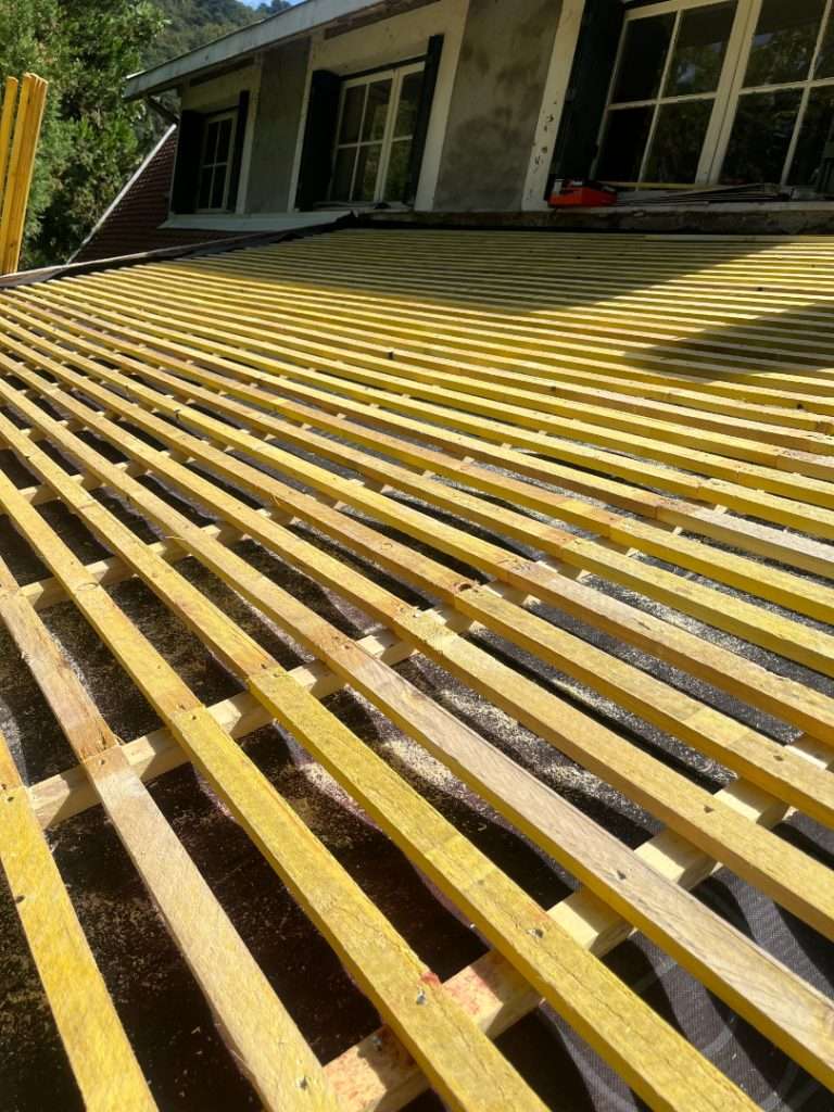 Toiture en pleins travaux